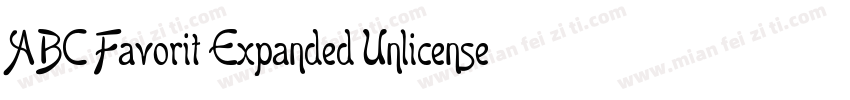 ABC Favorit Expanded Unlicensed Tri字体转换